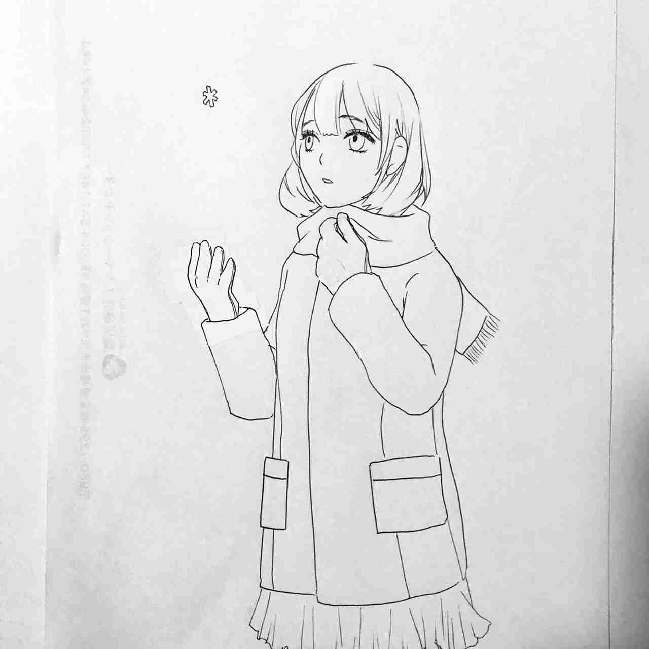 (お絵描き)自分で描いた絵を貼ると塗り絵して貰えるトピ