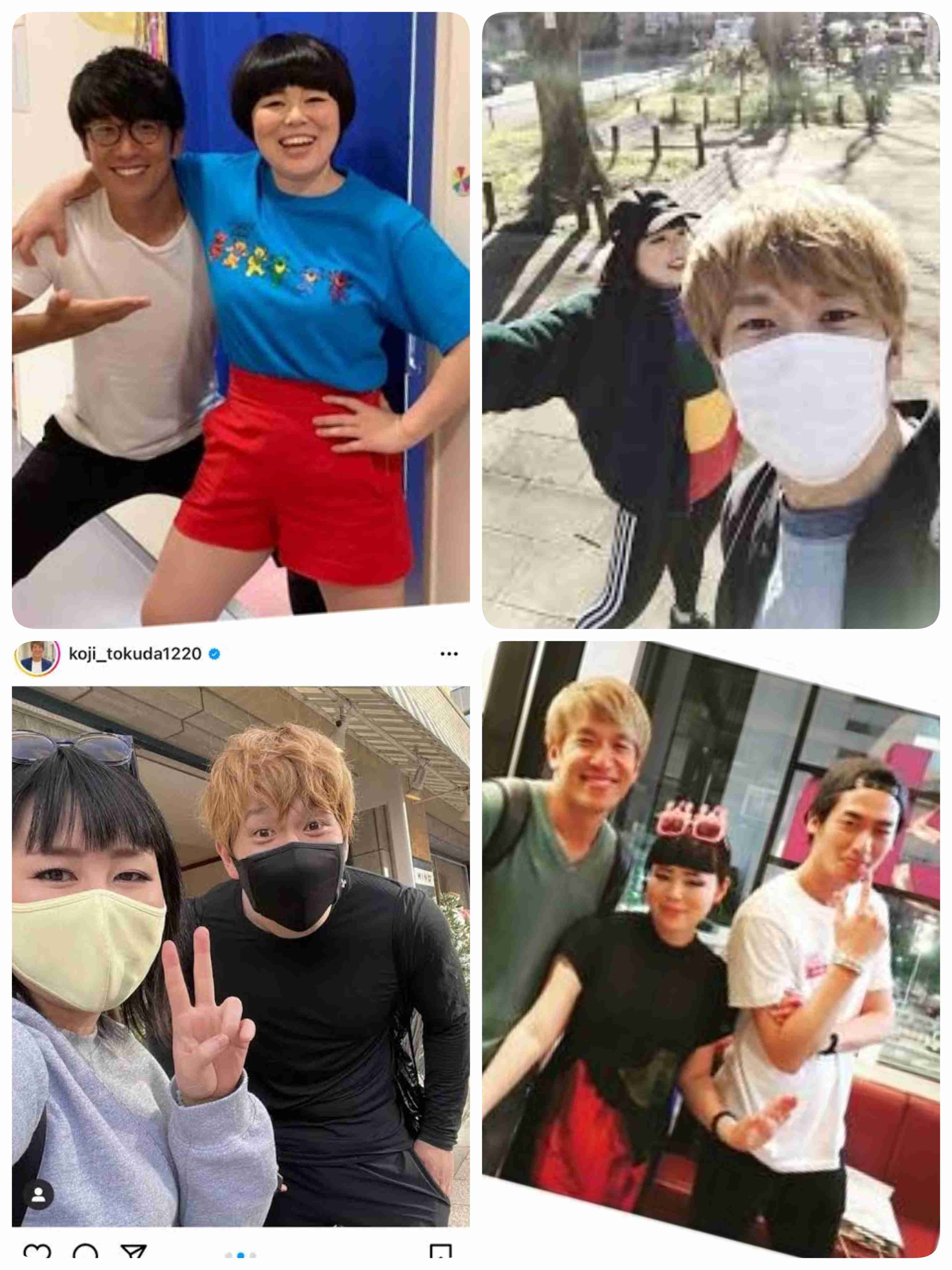 元ブルゾンちえみ・藤原しおり、元「with B」コージ・トクダと2ショット！ともに激変ぶりが話題