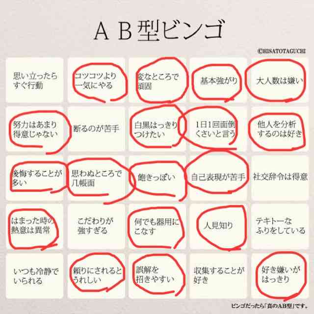 AB型さん、集まれー！