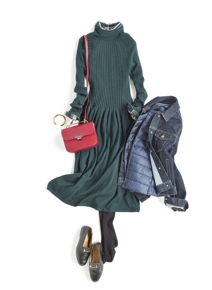 冬のオフィスカジュアル