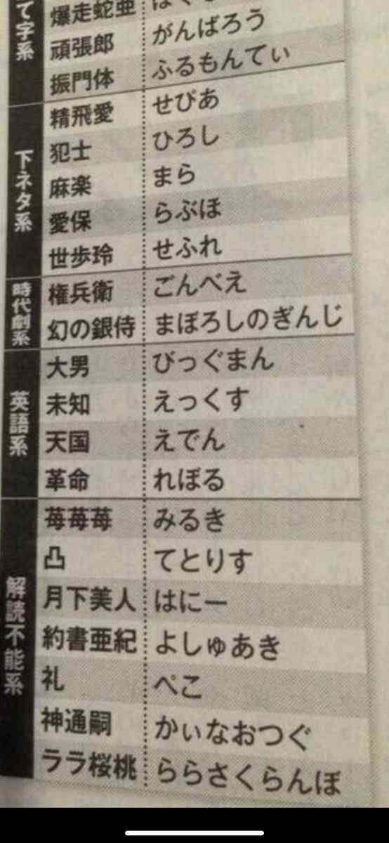 キラキラネームに一定の制約「一般的な読み方を」　法改正要綱案