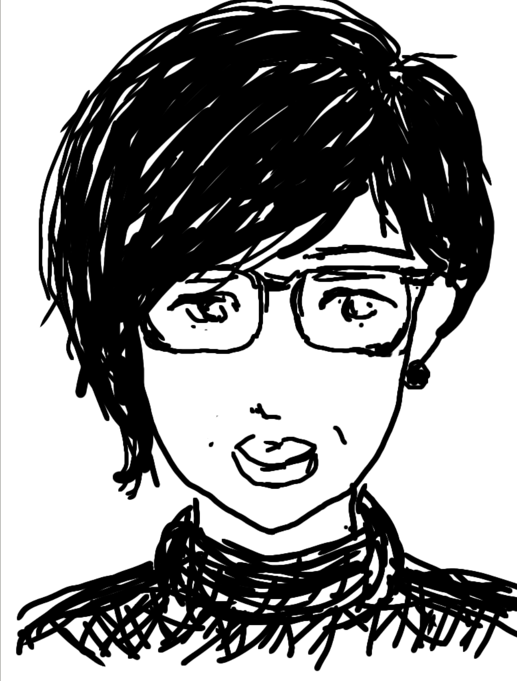 自画像を描くトピ