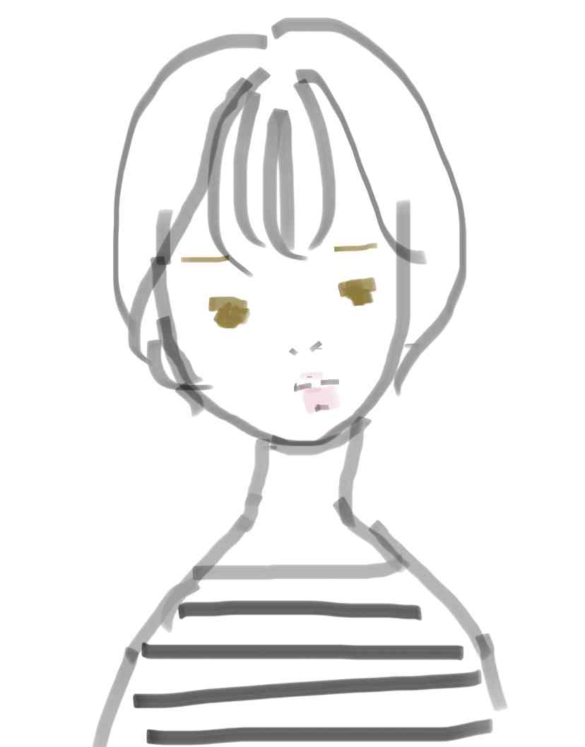 自画像を描くトピ