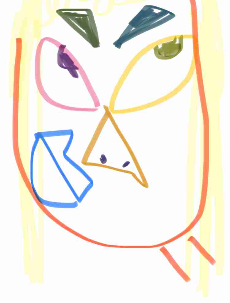 自画像を描くトピ