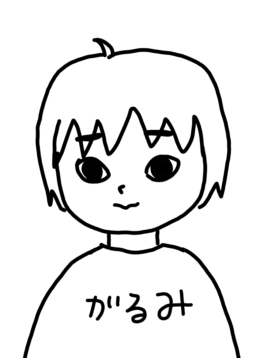自画像を描くトピ