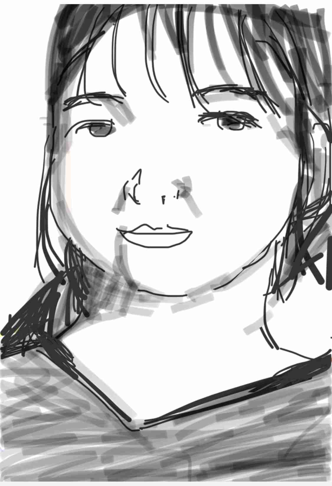 自画像を描くトピ