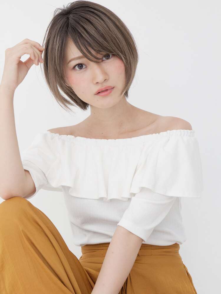 丸顔に似合う髪型