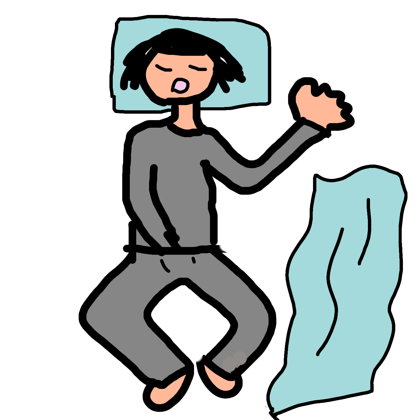 【深夜の】あなたの寝相描いてください【お絵描き】