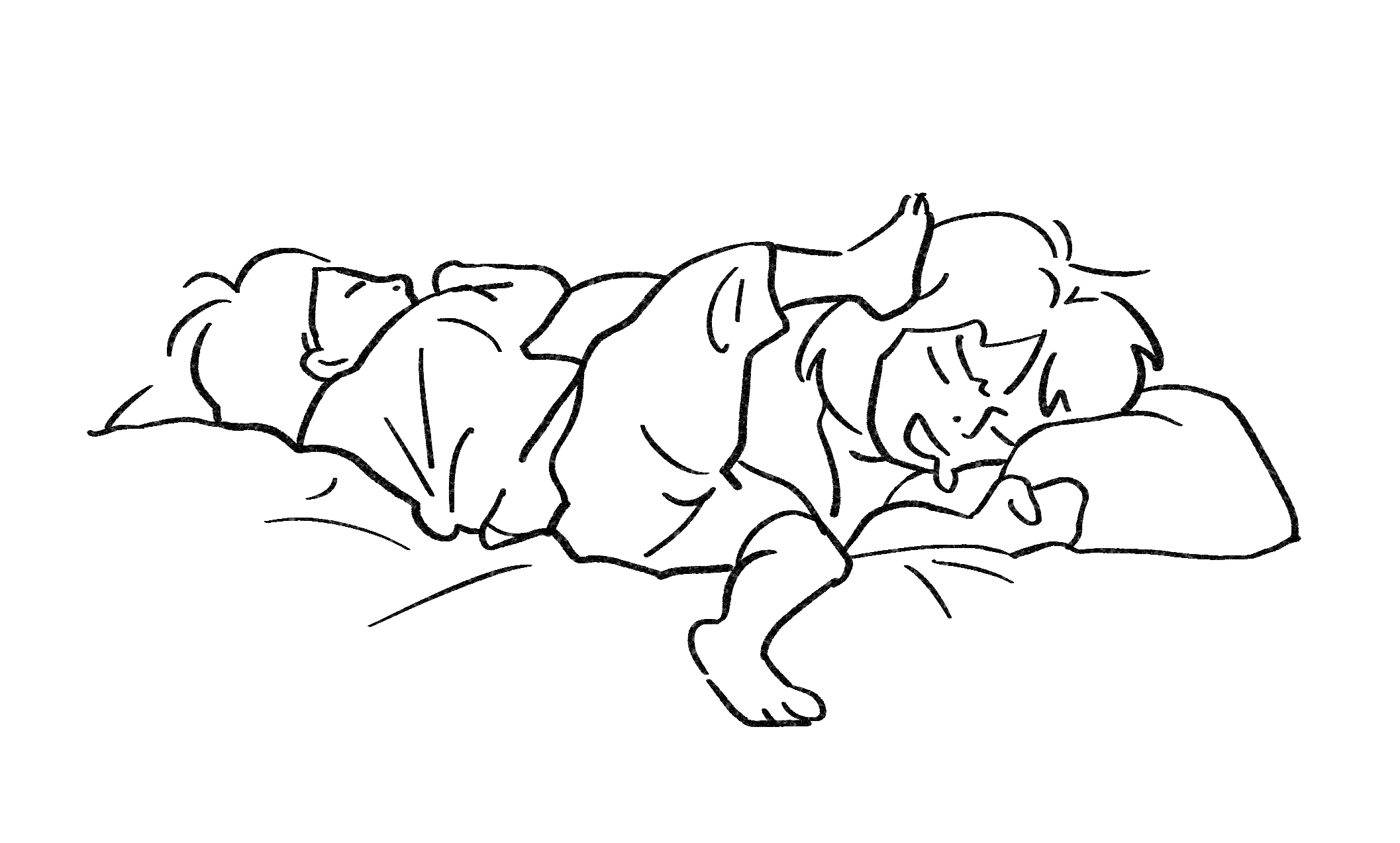 【深夜の】あなたの寝相描いてください【お絵描き】