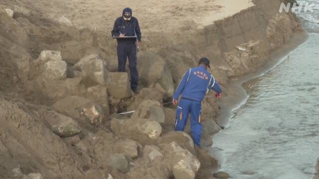 雨でブロック下に空洞ができたことが原因か　4歳児窒息死　宮崎・日南海岸