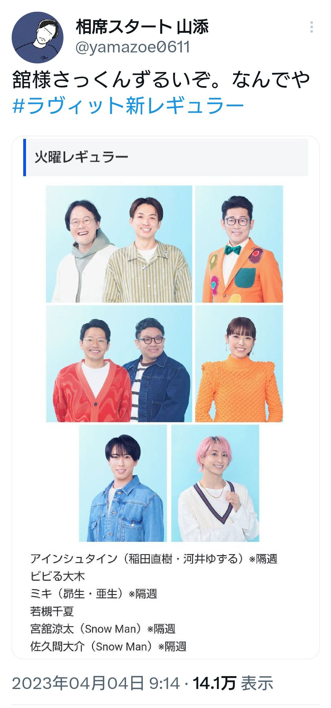 【4月】ラヴィット！好きな人集合【実況】