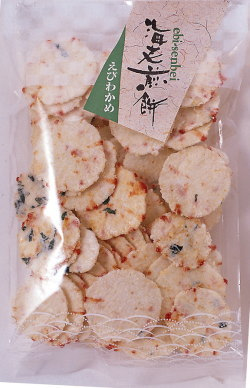えびせんべい、たこせんべい、いかせんべい