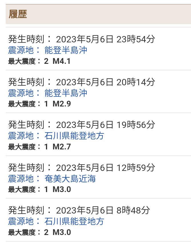 ここ1週間で震度3以上の地震が5回　けさは福島県で最大震度4　日頃から備えを　