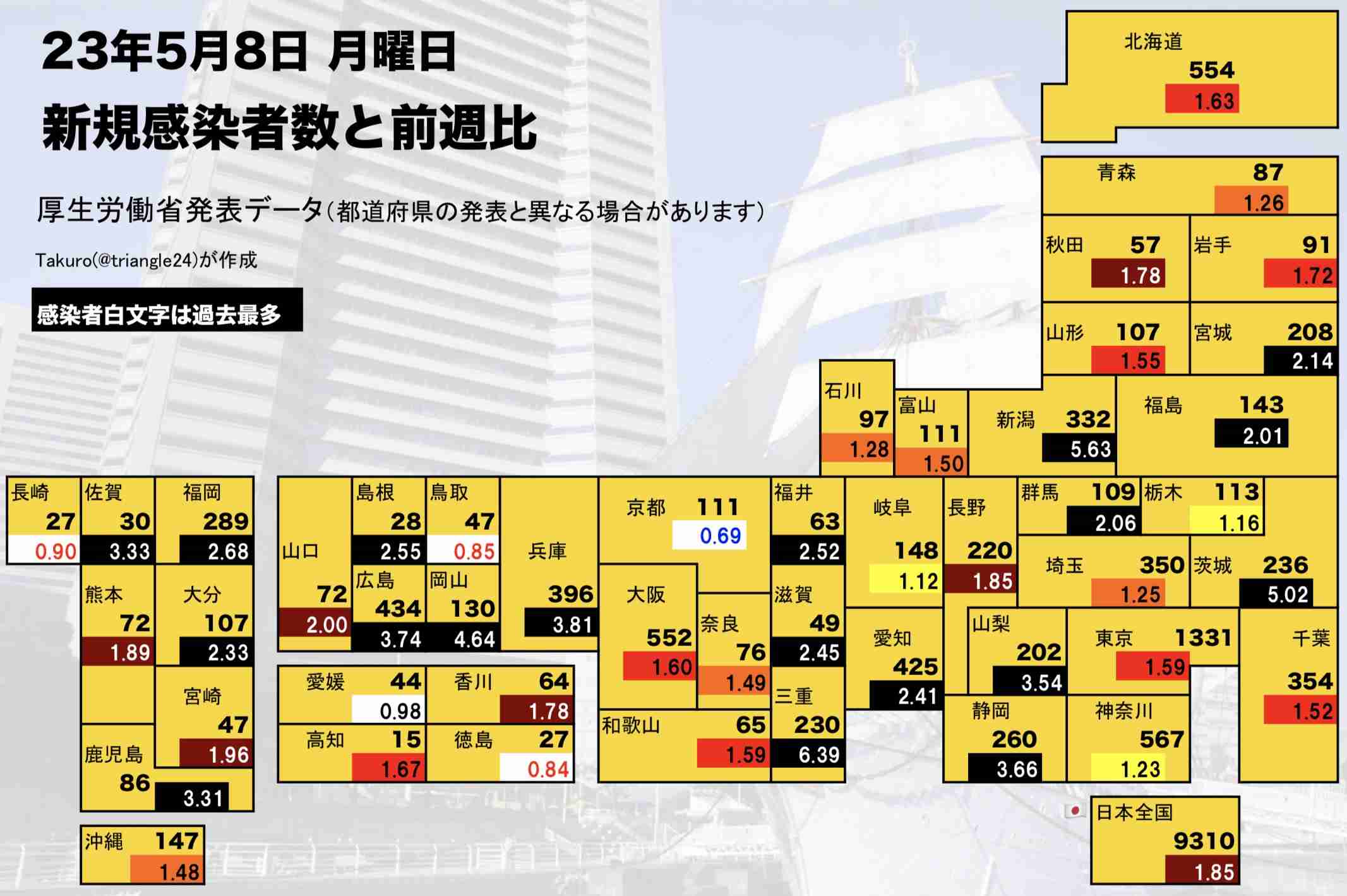 東京都 新型コロナ 3人死亡 2345人感染確認 前週比1369人増