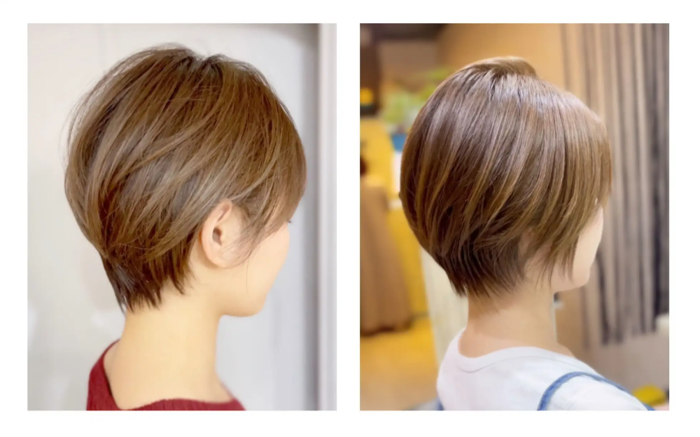 女性らしい束感ショートヘア