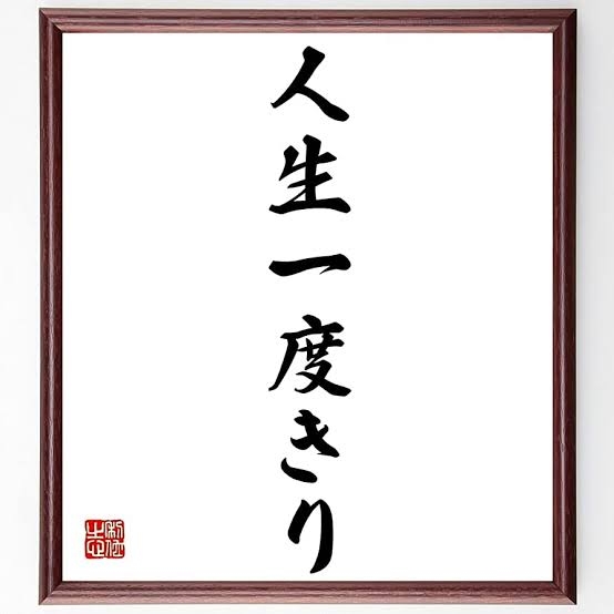 人生一度きり！！！と思いながら日々生きていますか？