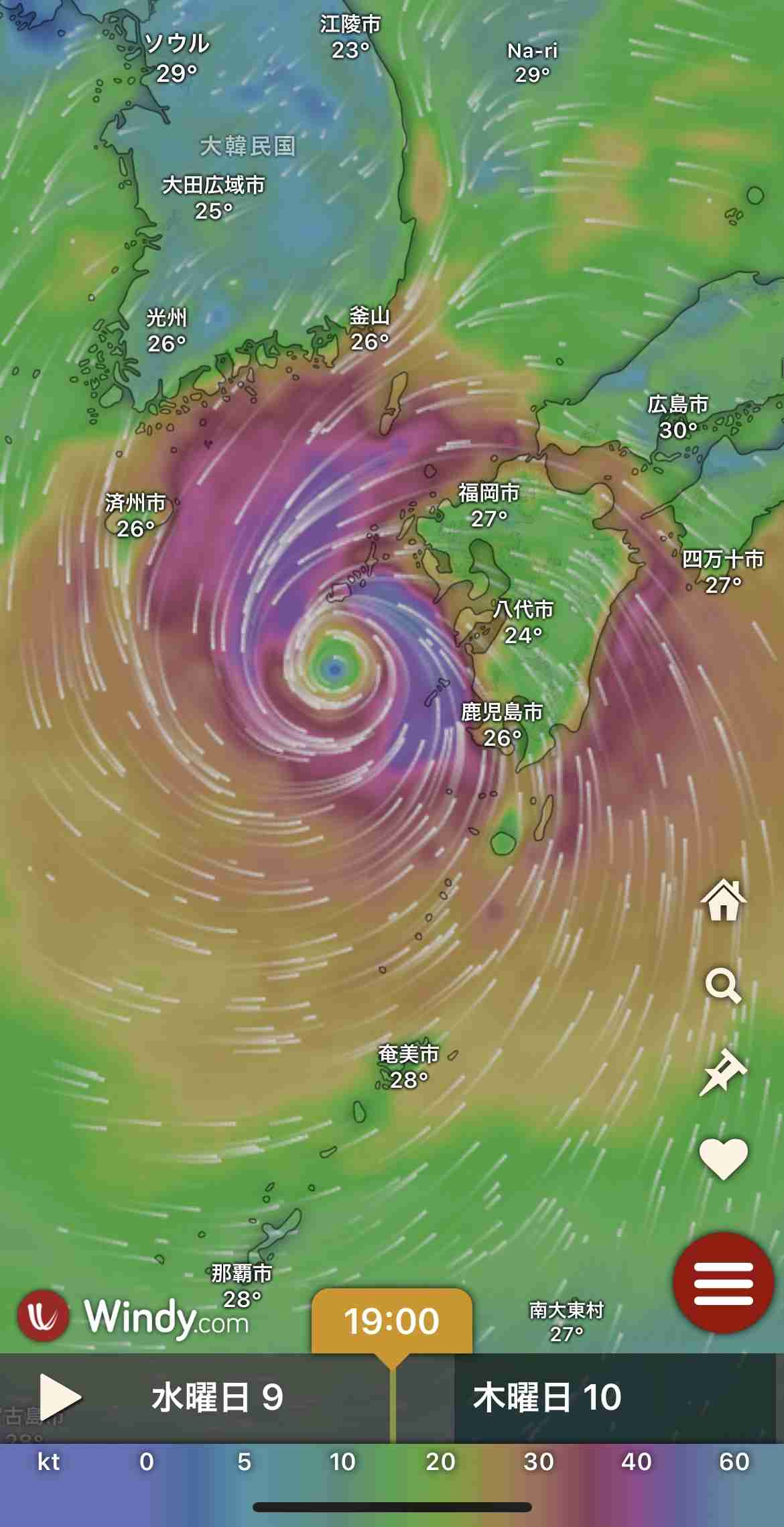 台風6号　九州本土の一部が暴風域に　スピード遅く荒天が長引くおそれ