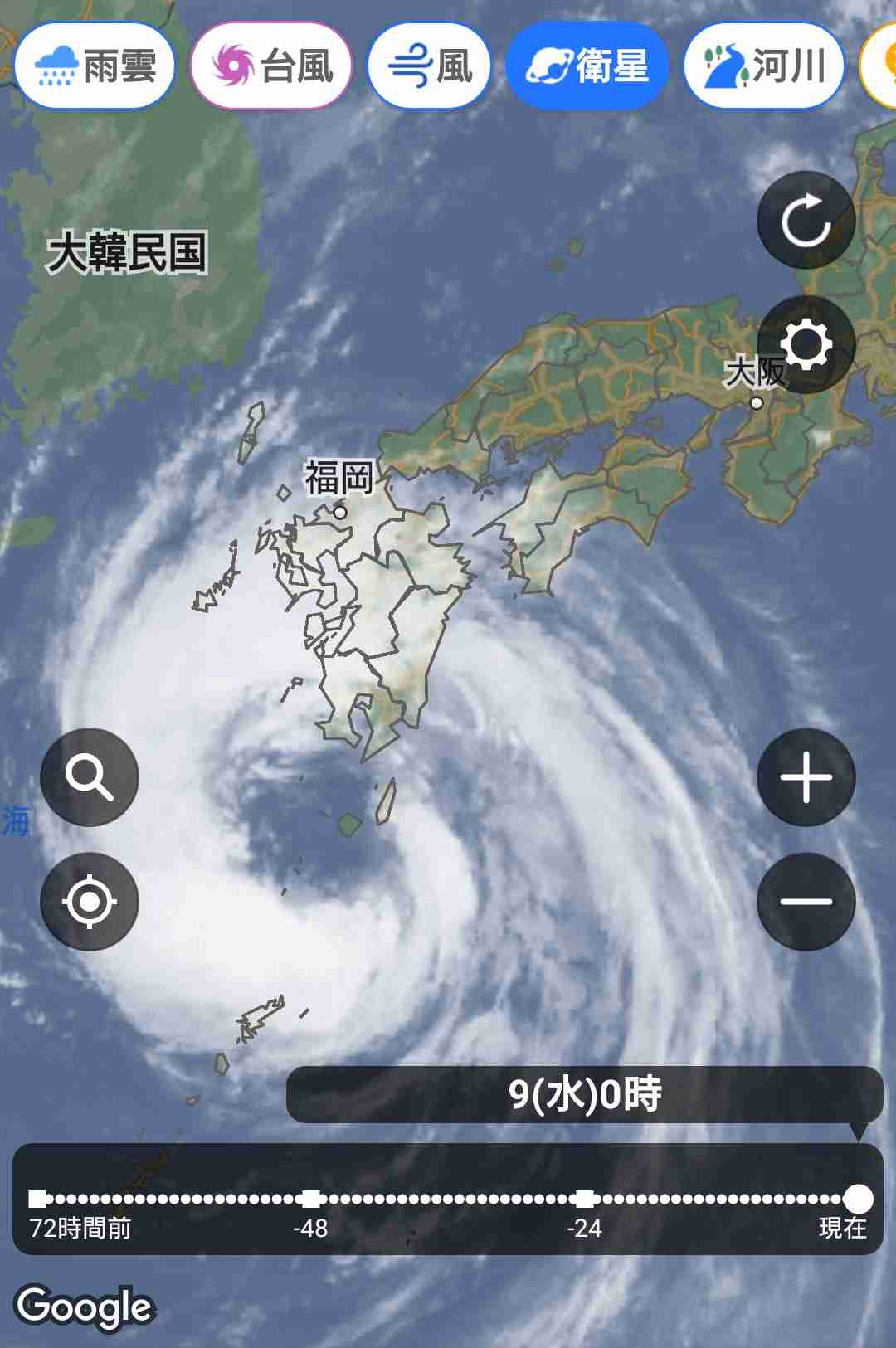 台風6号　九州本土の一部が暴風域に　スピード遅く荒天が長引くおそれ