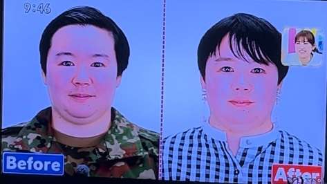 元自衛官のやす子がロングヘアに大変身!「はいーー!かわいくなっちゃいましたーー!」
