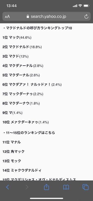 人によって言い方が違うもの