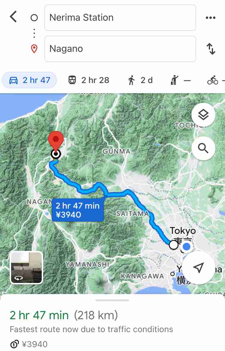 都内から長野の実家までタクシーで帰省　料金に驚愕　「やってみたいことの一つだった」