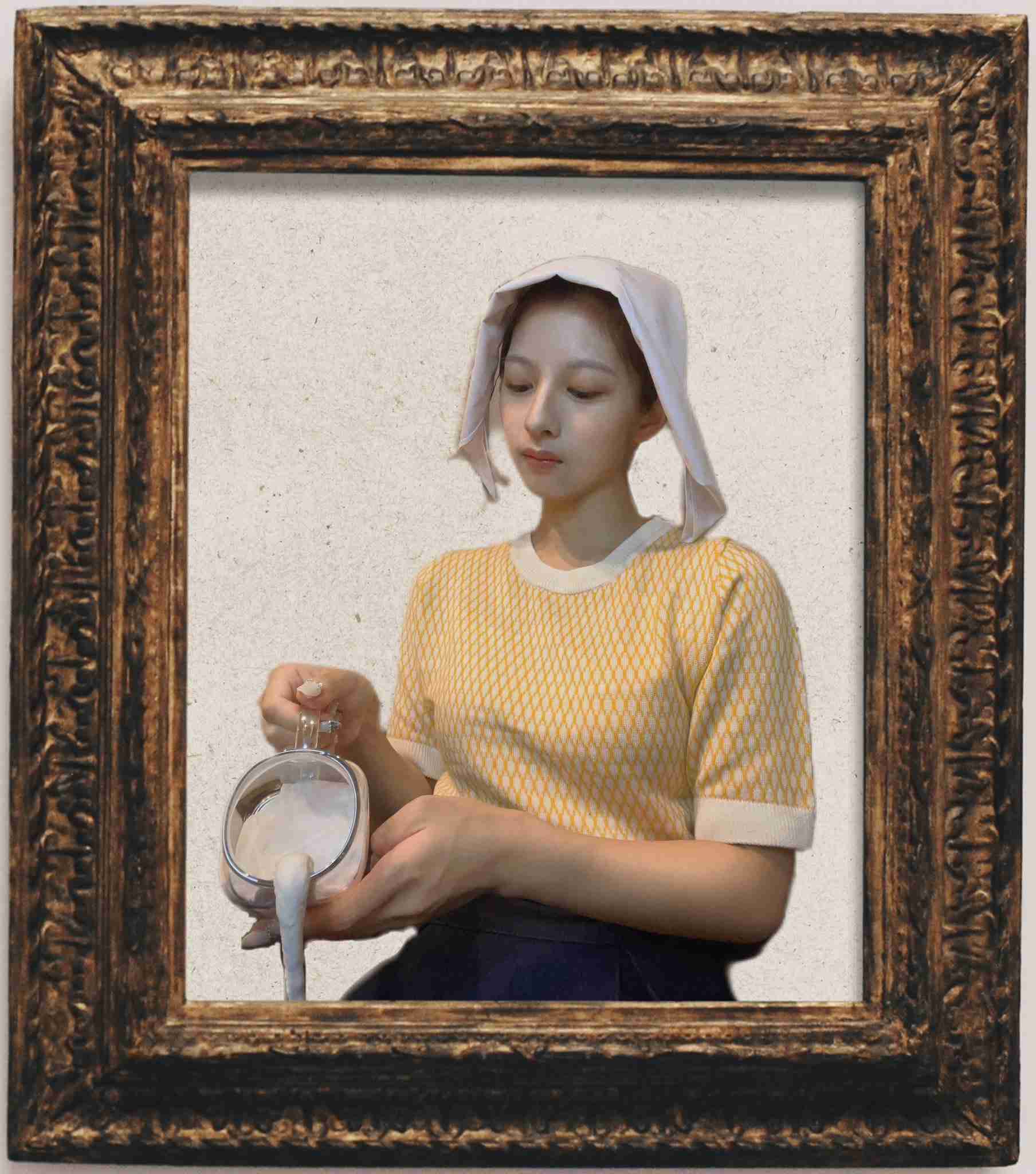 滝じゃねーか！　フェルメールの「牛乳を注ぐ女」がフィギュア化　ドバッとミルクが出るパーツに「欲しい」「買うしかない」の声