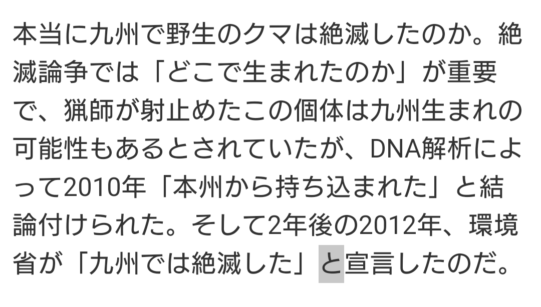 クマの九州上陸はあるのか　山口で生息域拡大　関門海峡泳げる?
