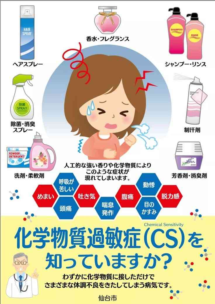 化学物質過敏症の人
