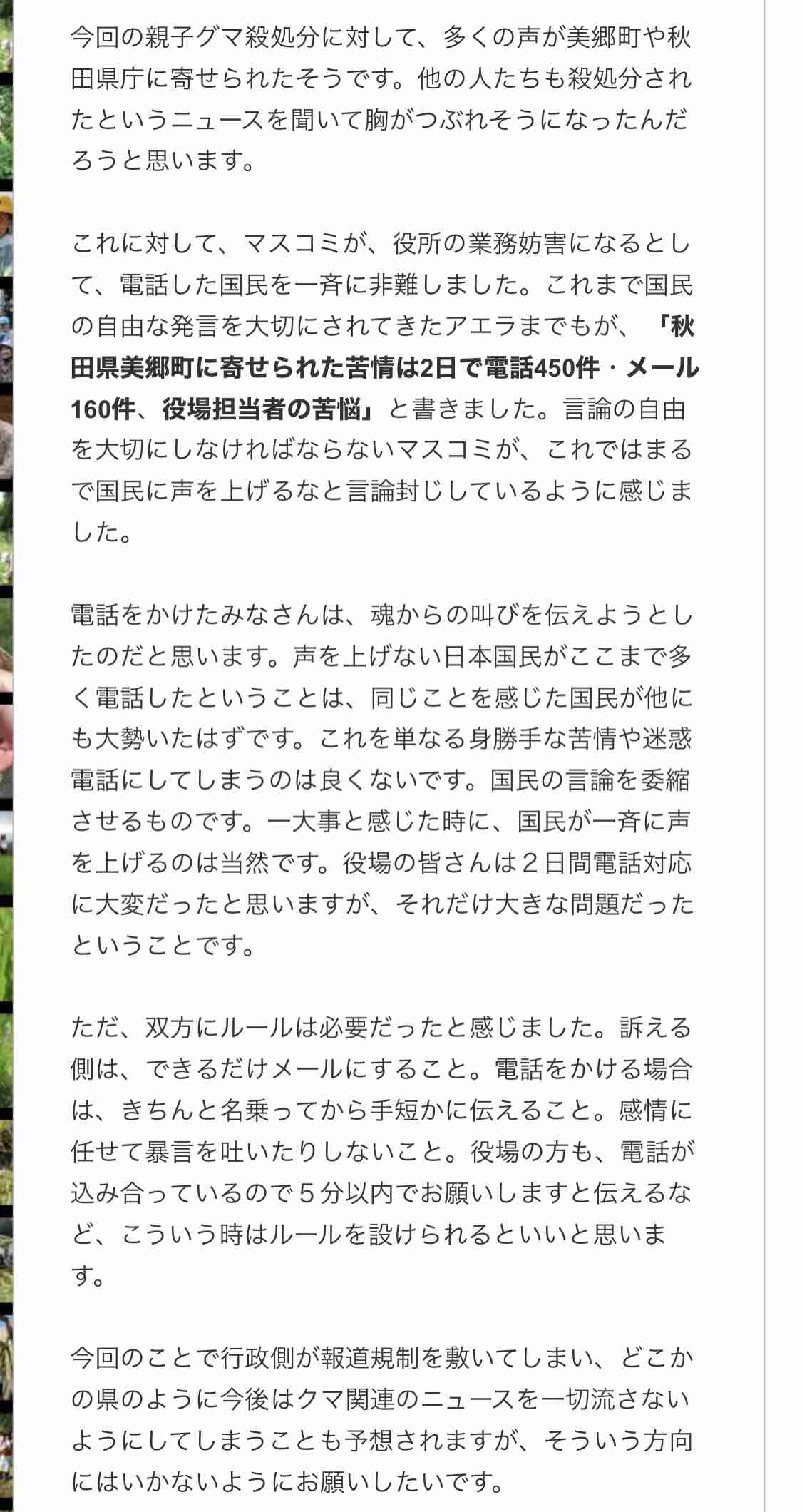 クマ駆除に「殺すな」と抗議　被害多数の東北、1日数件