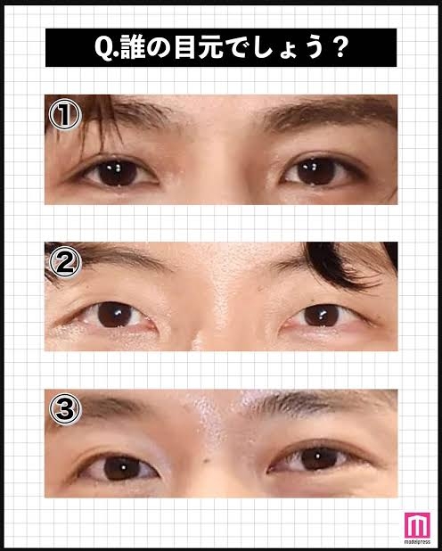 目だけで有名人を当ててください