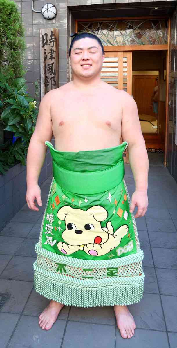 ふわもこジェラピケ化粧まわし、ネットで反響「かわいすぎるだろ」 貴景勝関に贈呈