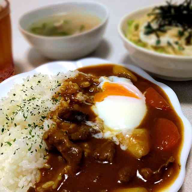 温泉卵をのせると美味しいもの