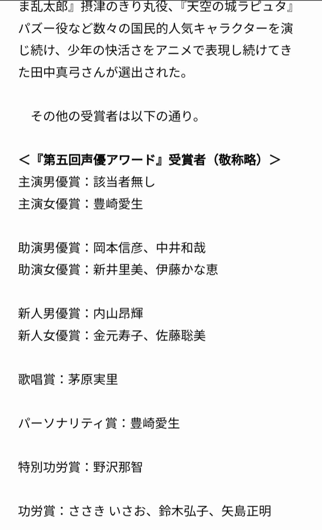 声がイメージ通りだったアニメキャラ