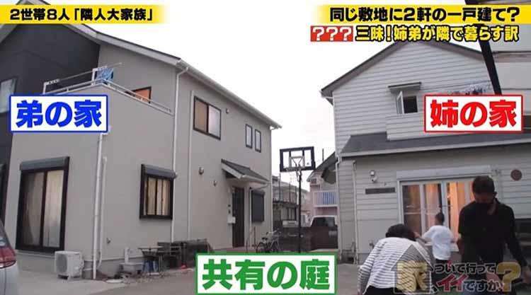 姉妹、兄弟で隣の家に住んでる方！