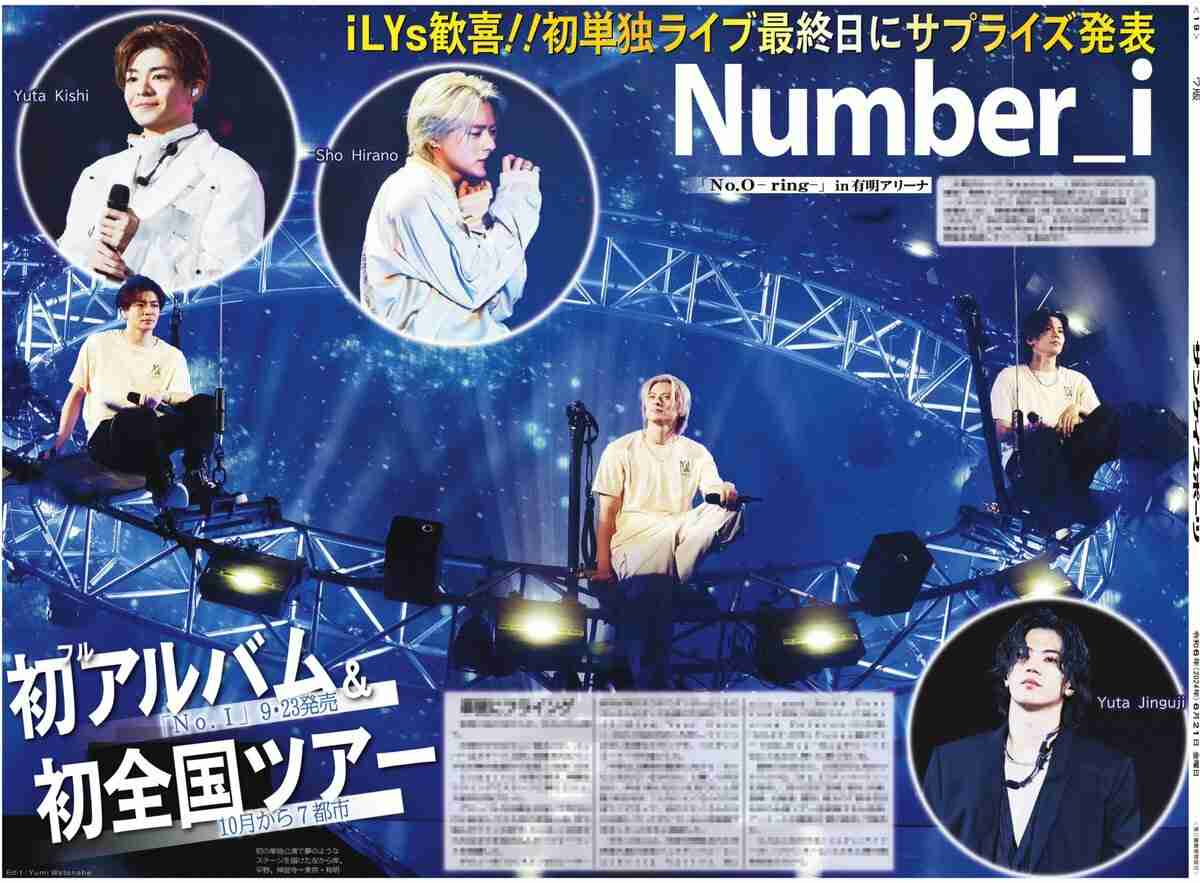 Number_i　初のフルアルバム発売＆全国7都市を巡るツアーの開催を発表