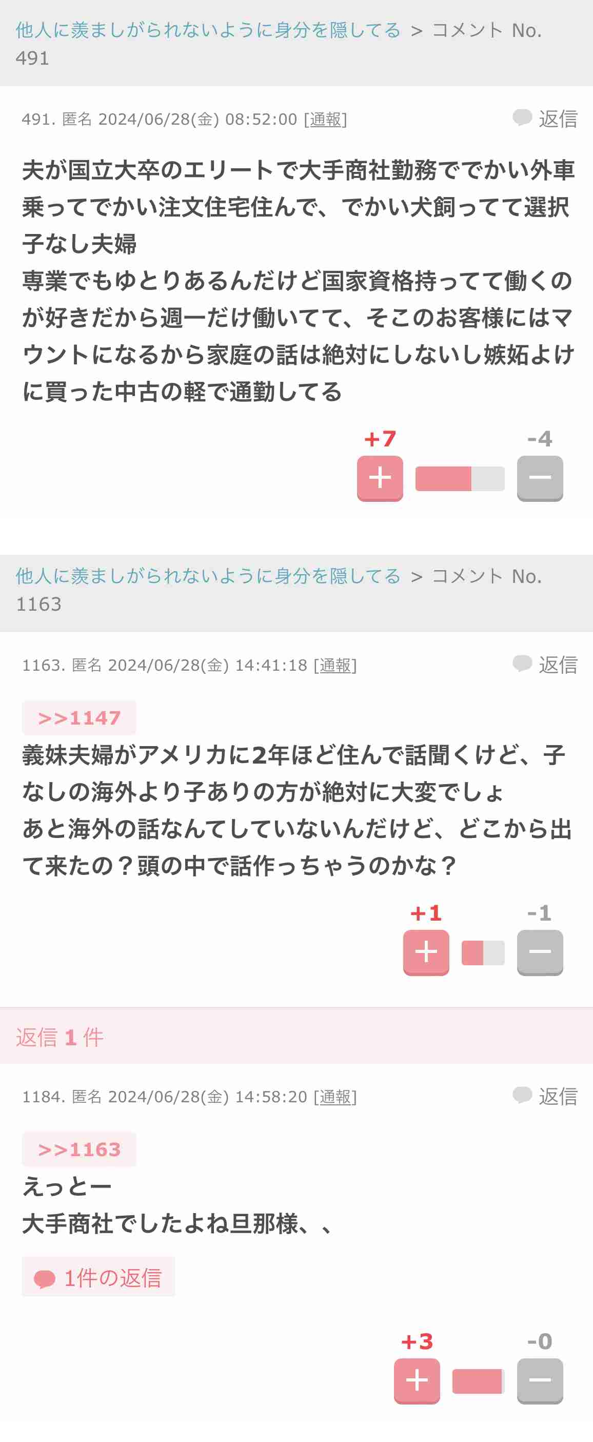 ガルちゃんで行き場の無い富裕層が集まるトピ