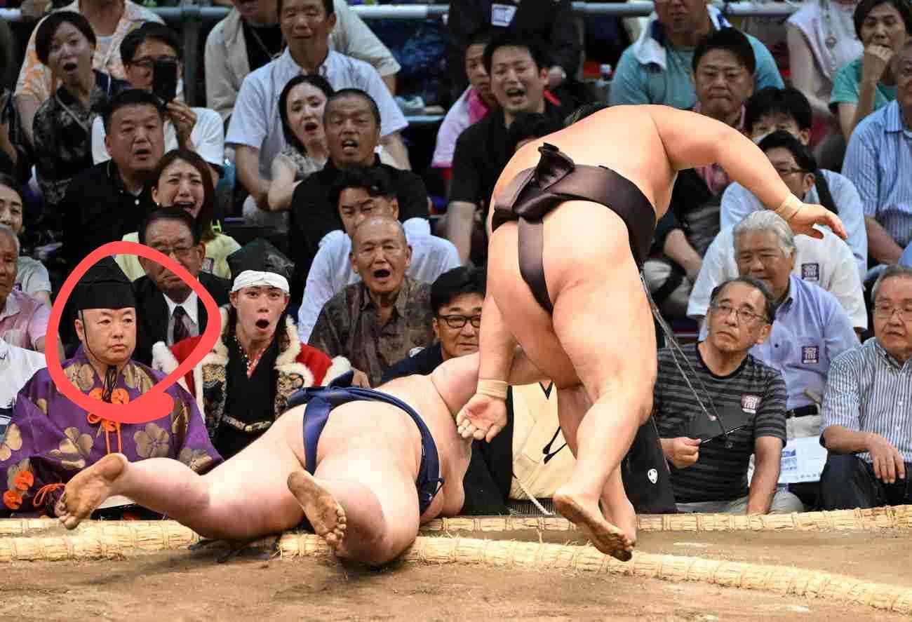 「気になって相撲に集中できないw」　大相撲中継で目立つ場所に何度も映った“戦国武将”に騒然