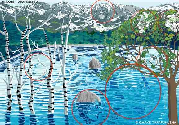 どこかに何かが隠れているような画像