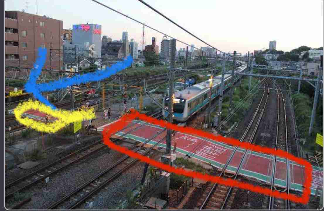 横浜市の長さ約40メートルの踏切で20代男性が電車にひかれ死亡　監視カメラに待避スペース手前でスマホ見て立ち止まる姿　警察は待避スペース間違えたとみて調査
