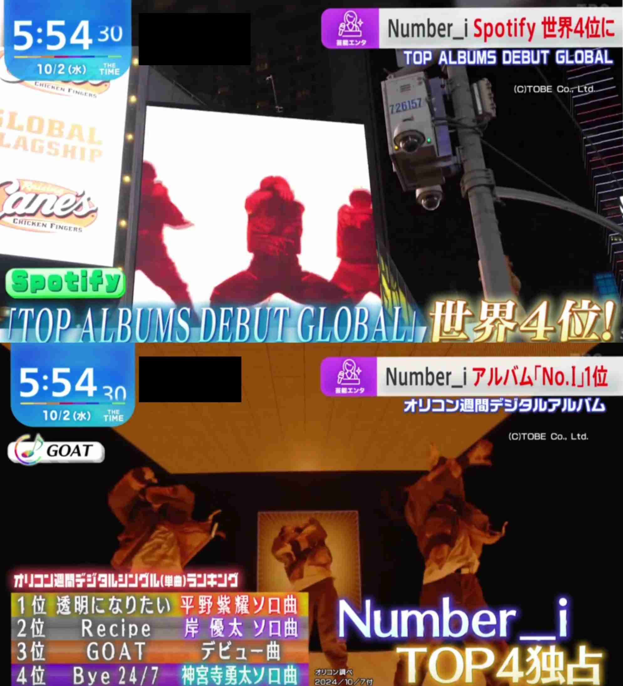 Number_i、初のフルアルバムがSpotifyのランキングで世界4位に