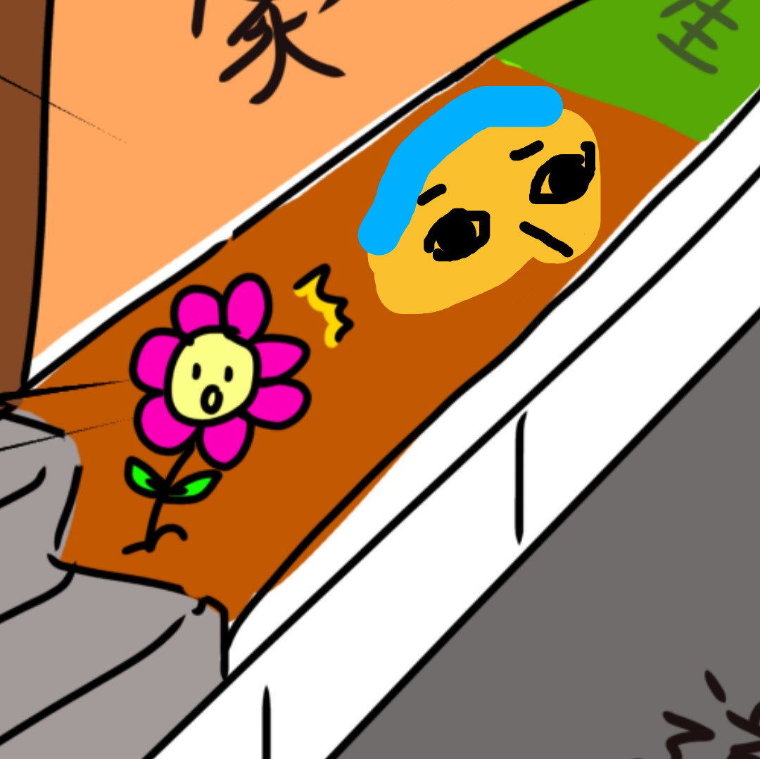 【ネタ】玄関先のミニ花壇を誰かが踏んでる【OK】