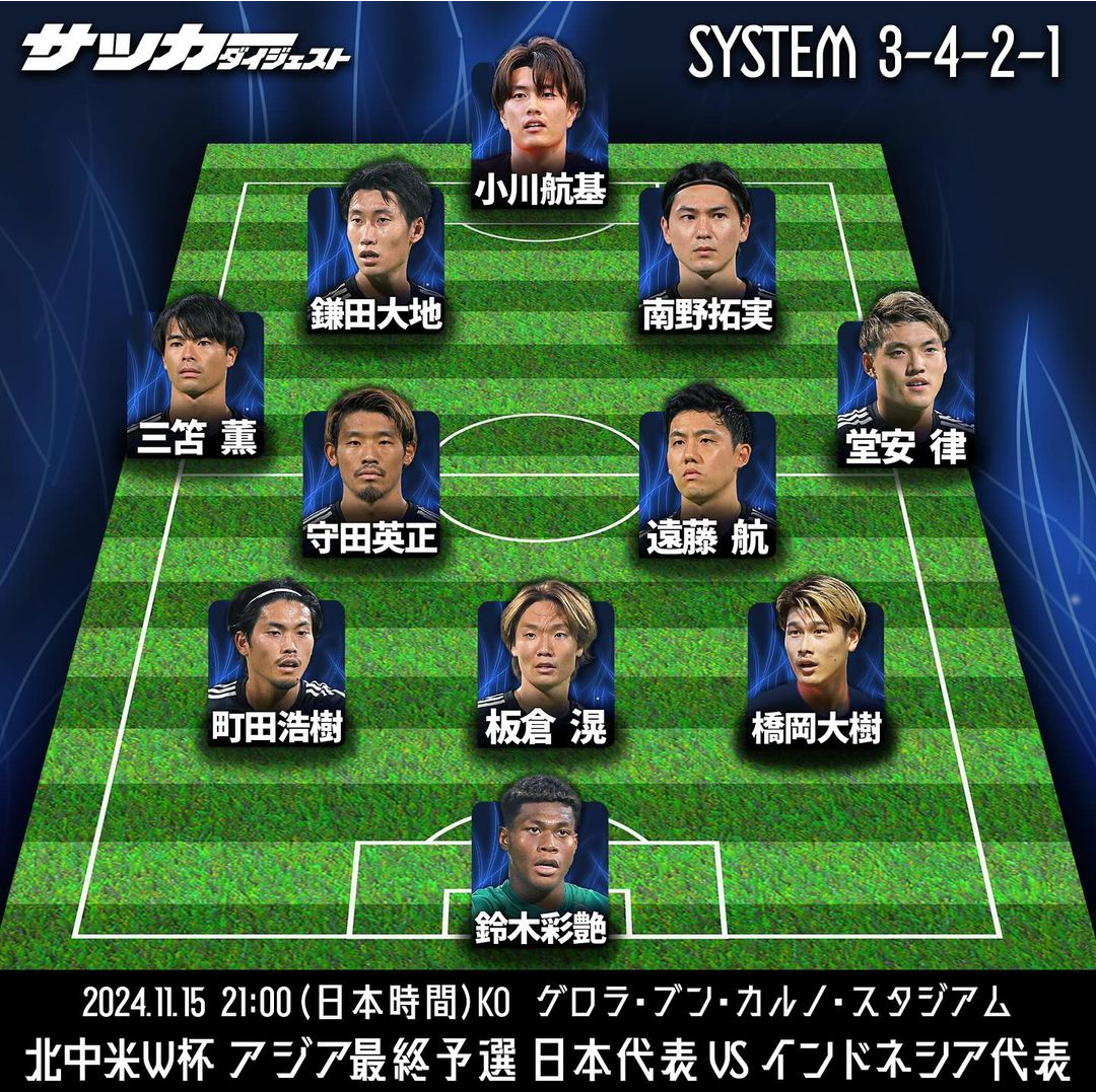 森保ジャパン見られます　DAZNが11月W杯最終予選敵地2試合を無料配信