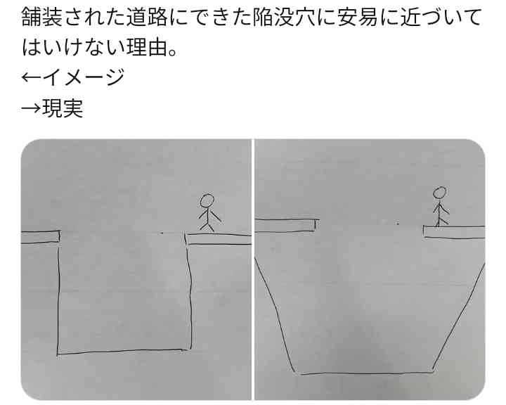 埼玉の道路陥没、二次災害を警戒　発生3日目、男性救助続く