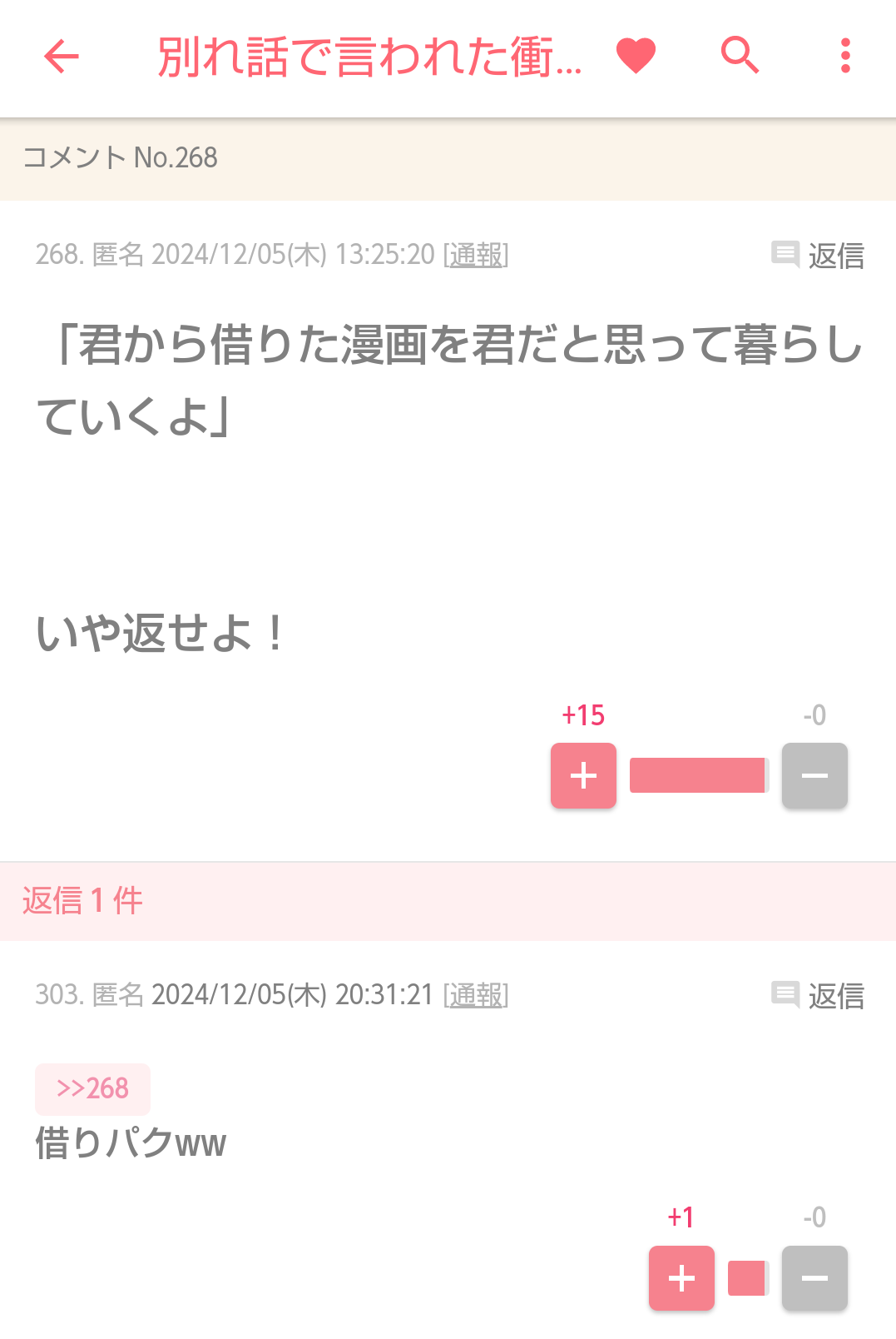 声を出して笑ったガルちゃんの投稿Part37