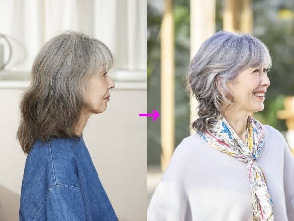 グレイヘア移行中の人