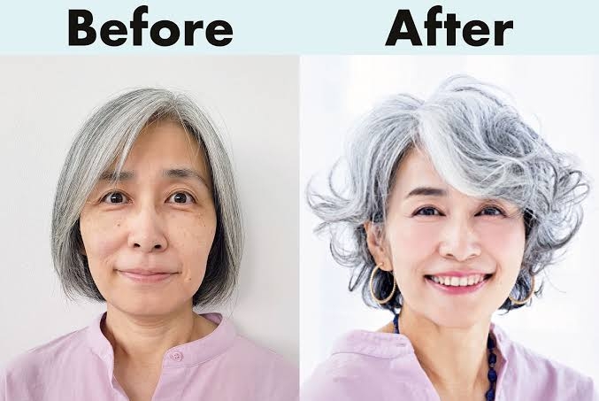 グレイヘア移行中の人