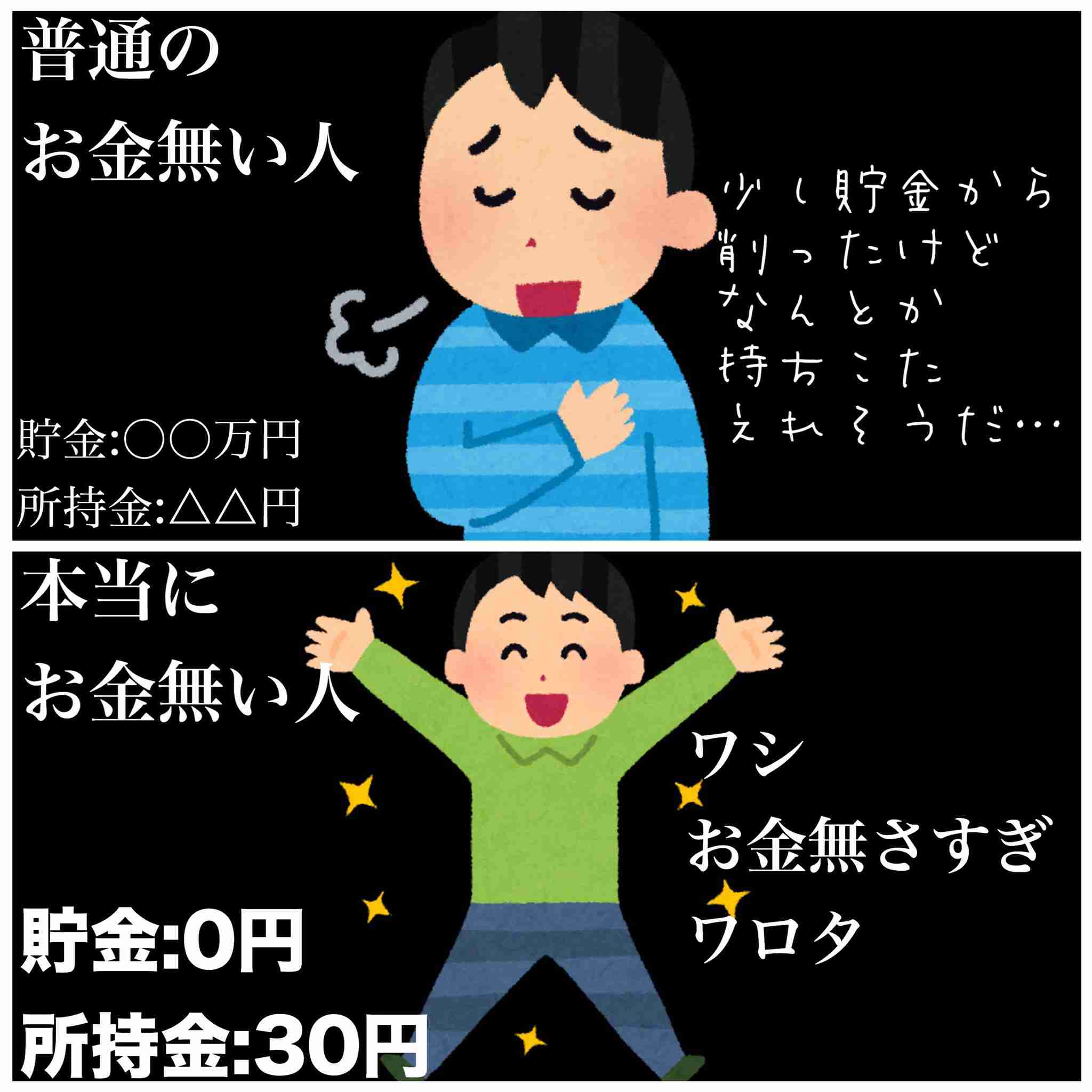 ガチで貯金なし、残高10万円以下の人限定トピ