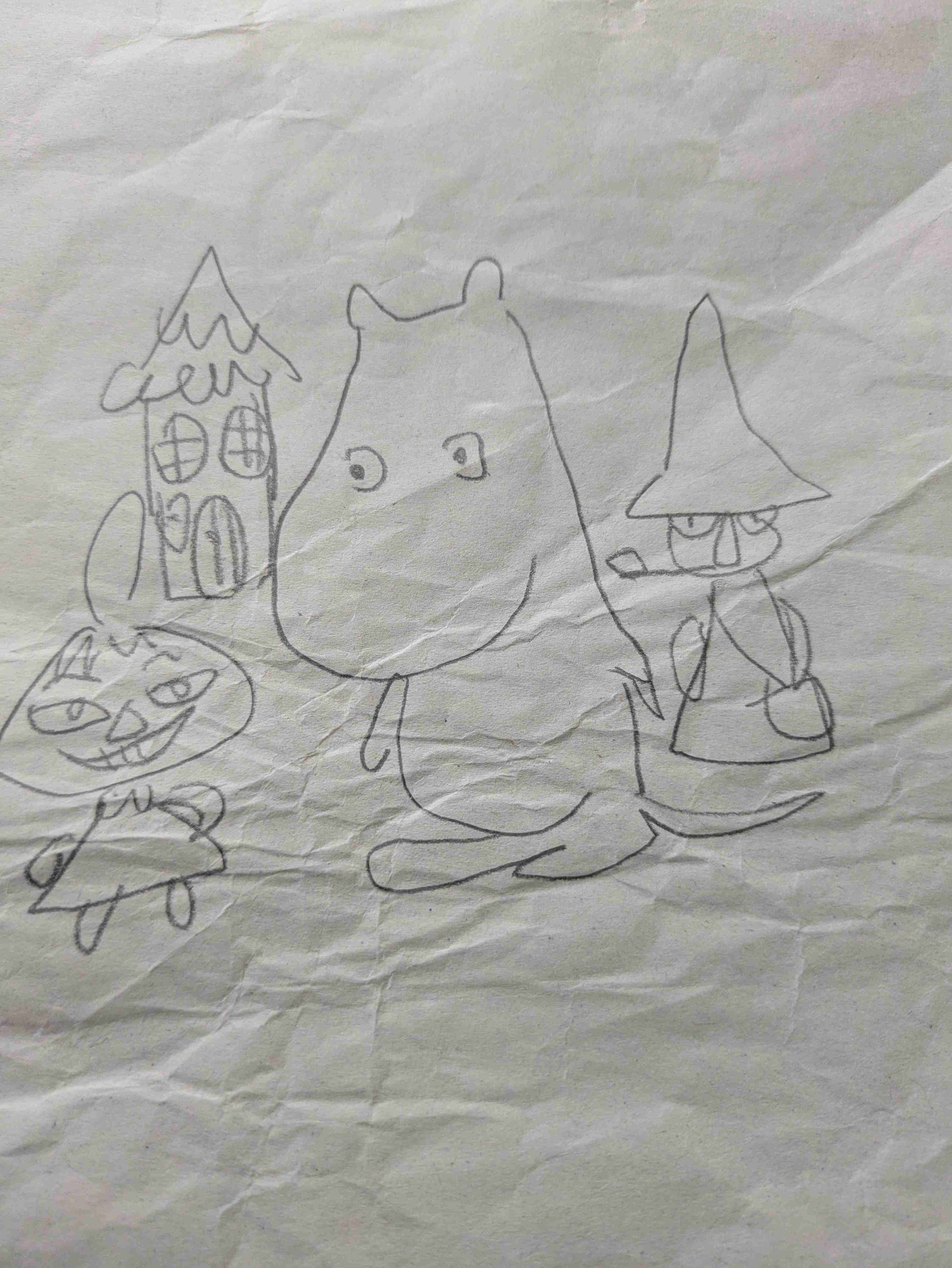 何も見ずにムーミン描いてみましょう!