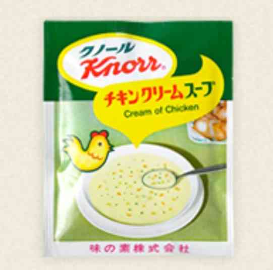 懐かしいパッケージを貼るトピ