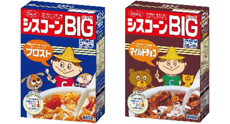 懐かしいパッケージを貼るトピ